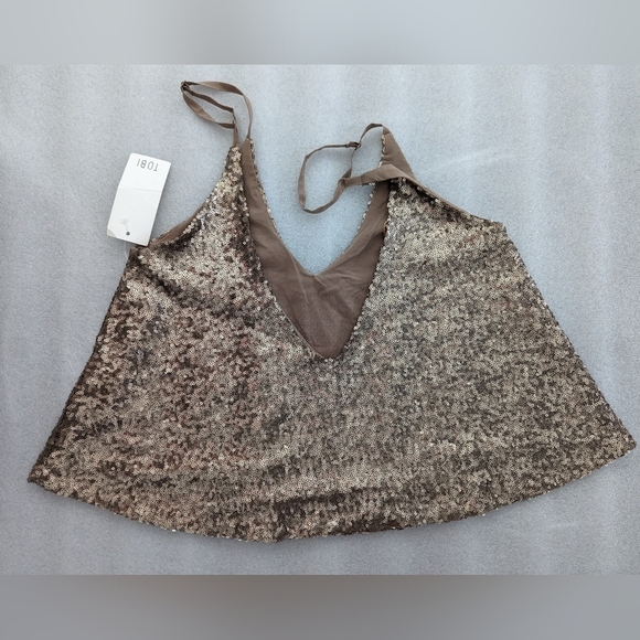 TOBI Sequin Tank Top NEW Small Swiftie Y2K Party Disco Evening Concert Feminine - Picture 2 of 7